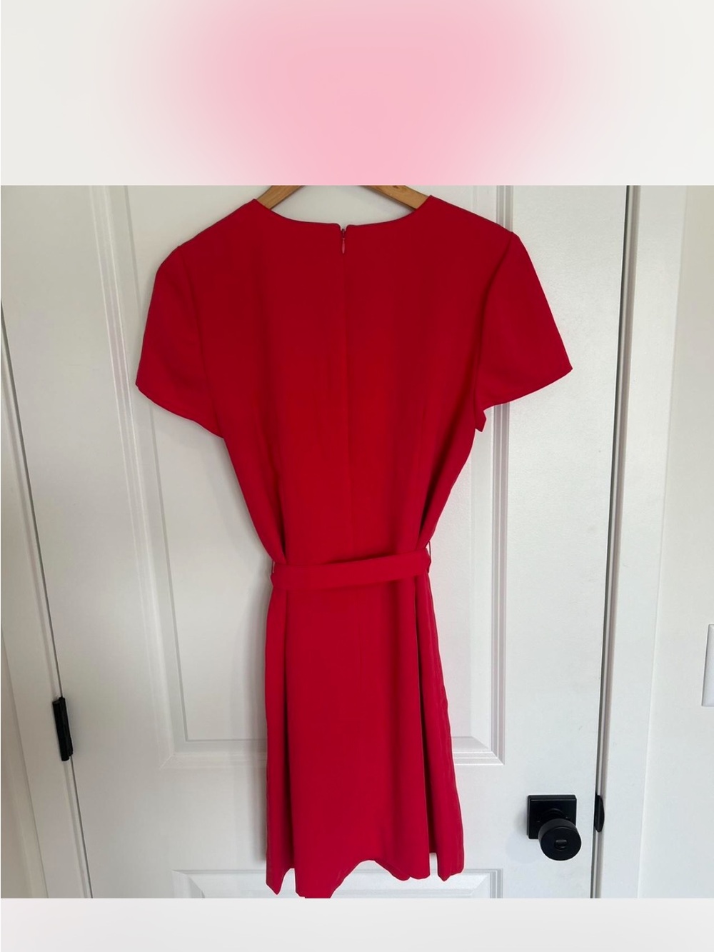 J. Crew Coral Tie-Waist Short-Sleeve Mini Dress sz 4, classic work to weekend - Picture 4 of 12